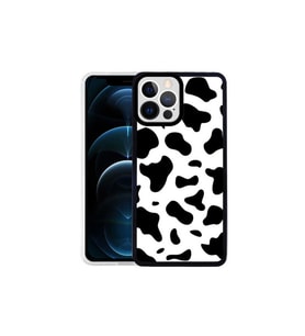 Apple iPhone 13 Pro Max Uyumlu Kılıf Zore M-Fit Desenli Kapak (Siyah-Bej)