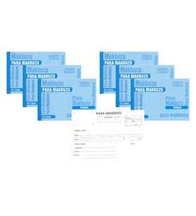 Para Makbuzu Otokopili A5 14x19 2-50 Gürmat Para Makbuzu Kendinden Karbonlu 50 Sayfa 6 Adet (Beyaz)