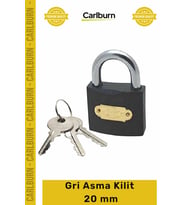 #AsmaKilit Dayanıklı Çelik Gövde Emniyetli Küçük Çanta Valiz Dolap Güvenliği Gri Asma Kilit 20 mm