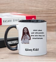 Kişiye Özel Sen Onu da Soğutursun Esprili Siyah Kupa Bardak