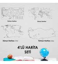 S.T. 4'LÜ HARİTA SET + KALEM