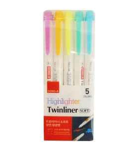 Dong A Twinliner Soft Çift Taraflı 5li Fosforlu Kalem Seti