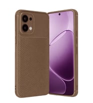 A6 Pro 4G Auto Focus Karbon Kapak - Kahverengi