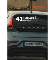 41 Kocaeli Derince Plaka Kodlu Beyaz Araç Sticker Derince İlçe Yazılı Kocaeli Özel Tasarım 40x8 cm Şehir ve İlçe Temalı Kaliteli Sticker