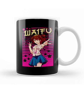 Cute Waifu Anime Girl Adorable Japanese Manga Kupa Bardak Porselen