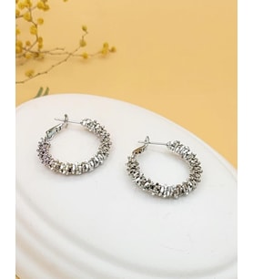 Işık Halkası Silver Küpe