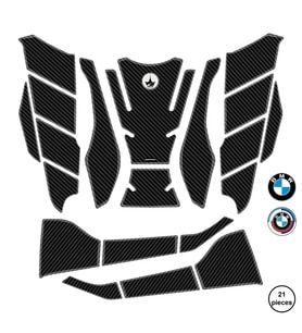 Grippatch - BMW F800 2025 ile Uyumlu Kaydırmaz 6D Karbon 21 Parça Tank Pad Seti GC71