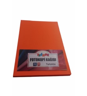 A4 Renkli Fotokopi Kağıdı Fosforlu Turuncu 100 Lü Paket