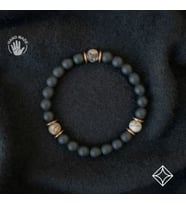 Alnis Atelier Jasper ve Mat Oniks Doğal Taş Erkek Bileklik Gerçek Doğal Taş El Yapımı Minimal Şık Günlük Bileklik