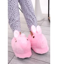 Hayvanlı H12 Tavşanlı Panduf Ev Içi Bot Panduf (Pembe)