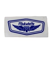 Mobylette M Yazı Mavi Pistonlu Kanatlı