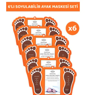 ÇORAP TİPİ AYAK PEELİNG MASKESİ 6'LI (Renksiz)
