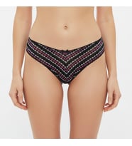 Kadın Tül Kalp Desenli Brazilian Slip Külot BB2159