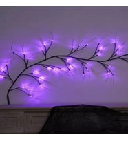 Dekoratif LED Ağaç Dalı Işık - Mor Işıklı Duvar Dekoru Ortam Aydınlatması 36 LED