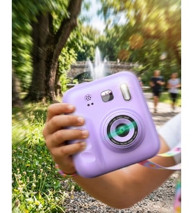Çocuk Dijital Fotoğraf Makinesi Anında Baskı 4 Rulo Kağıt 5 Kalem Hediye
