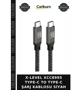 X-LEVEL XCC8995 TYPE-C TO TYPE-C ŞARJ KABLOSU SİYAH Hızlı Aktarım