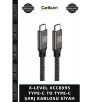 X-LEVEL XCC8995 TYPE-C TO TYPE-C ŞARJ KABLOSU SİYAH Hızlı Aktarım