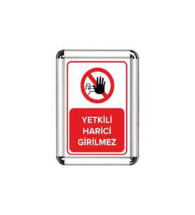 Köpek İle Girmek Yasaktır A3 Cerceveli Uyarı ve Yönlendirme Levhası