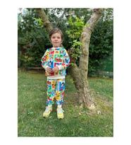Çizgi Karakterli Bej Erkek Çocuk Eşofman pijama Takımı (Bej)