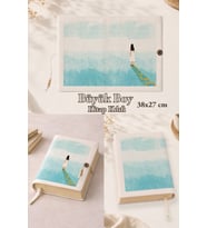 Çiçekli Yol 38x27 cm Büyük Boy Kitap Kılıfı Rahle Boy Uyumlu