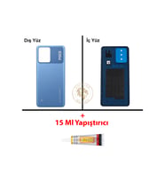 Yapıştırıcı Poco X5 Mavi Yapıştırıcı Arka Pil Kapağı Batarya Kapağı + B-7000 Yapıştırıcı