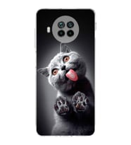 PrintiFy Xiaomi Mi 10T Lite ile Uyumlu Kedi 2 Kamera Korumalı Şeffaf Kılıf