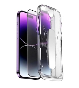 ScHitec Apple iPhone 15 Pro 5D Hayalet Ekran Koruyucu Magic Kolay Uygulama Aparatlı