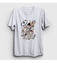 Presmono Unisex Beyaz Niupi Futbol Anime Kaptan Captain Tsubasa T-Shirt 325490tt