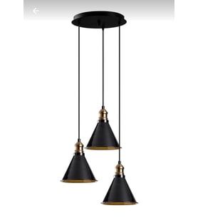 Rys Retro Metal 3 Lü Dekoratif Rustik Sarkıt Avize Çap 30 cm