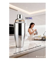 550 ml Inox Shaker - Kokteyl Karıştırma Kabı  Süzgeçli Bar Shaker Paslanmaz Çelik