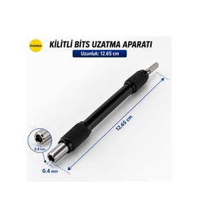 Profesyonel Manyetik Vidalama Bits Uç Tutucu Kilitli Uzatma Aparatı 12.65 cm Matkap Ucu Uzatıcı 0.4mm