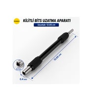 Profesyonel Manyetik Vidalama Bits Uç Tutucu Kilitli Uzatma Aparatı 12.65 cm Matkap Ucu Uzatıcı 0.4mm