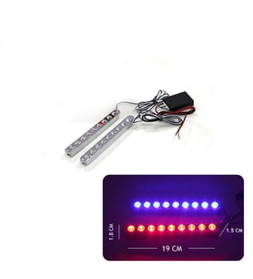 Space 2x9 Led Panjur İçi Çakar Lamba 9W Kırmızı-Mavi /LAPA178 (Siyah - Beyaz)