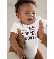 The Super Aunt Desenli Kısa Kol Unisex Body