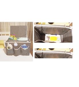 Tutturma Aparatlı Bebek Beşik Başucu Düzenleyici Kapaklı 5 Bölmeli Organizer