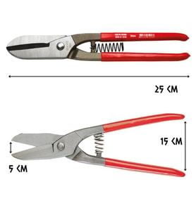 Cer-Pa Norm Çelik Tenekeci Sac Makası 250 mm. (Kırmızı)