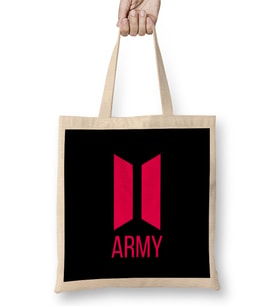 Bts Army GIFT Colors Bez Çanta Uzun Saplı