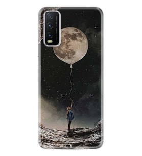 Vivo Y20 Kılıf Desenli Silikon Moon Baloon 1368