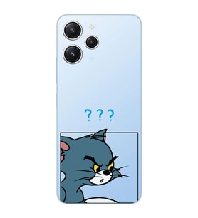 Xiaomi Redmi 12 Uyumlu Uyumlu Tom ve Jerry Tasarımlı Şeffaf Telefon Kılıfı