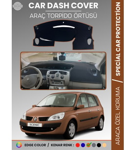 RENAULT SCENIC 2 (2003-2009) Torpido Örtüsü Ön Göğüs Koruma Torpido Koruma Tam Uyum Çatlamayı Önler