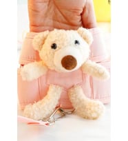 Caş Dekorasyon Pembe Renk Ayıcık Figürlü L Beden Göğüs Kedi/Köpek Tasma (Pembe)