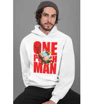 Tasarım One Punch Man Baskılı Unisex Oversize Anime Hoodie