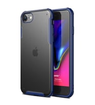 Microsonic Apple iPhone SE 2022 Kılıf Frosted Frame Lacivert