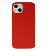 Newface Apple iPhone 14 Kılıf Nano içi Kadife Silikon - Kırmızı
