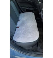 Yumuşak Tüylü Peluş Serme Oto Koltuk Koruyucu Minder Arka Gri