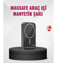 Magsafe Araç Telefon Tutucu 15W Hızlı Şarj Type-C Girişli