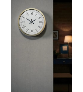 Retro Modern Roma Rakamlı 40 Cm Metal Duvar Saati