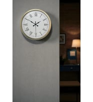 Retro Modern Roma Rakamlı 40 Cm Metal Duvar Saati