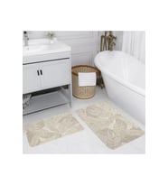 Rovigo Home Dijital Baskılı 2'li Banyo paspas Takımı RVG5136 (Bej)