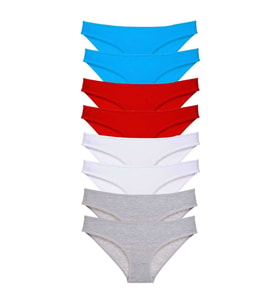 8 adet Süper Eko Set Likralı Kadın Slip Külot